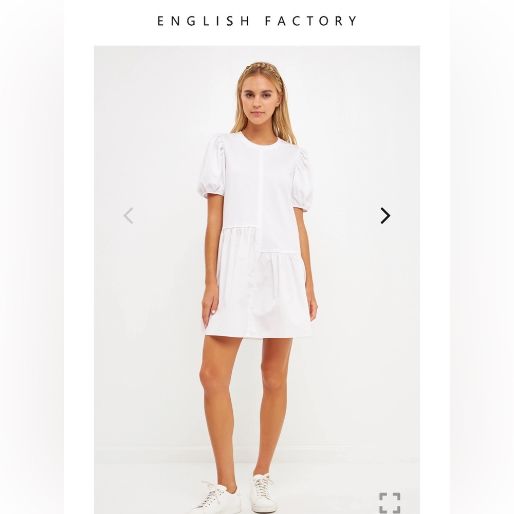Mixed Media Knit Woven Dress